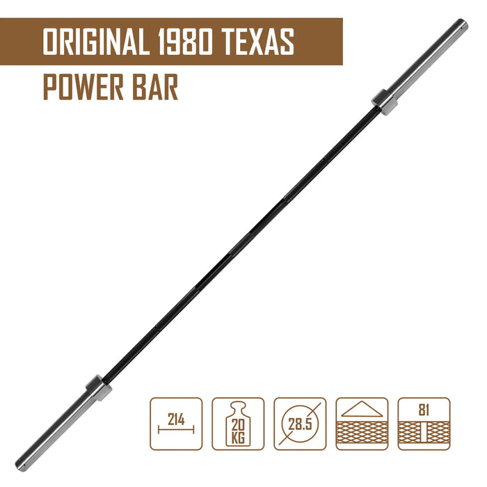 Original Texas Power Bar By Buddy Capps - Now with Chrome Coated Sleeves