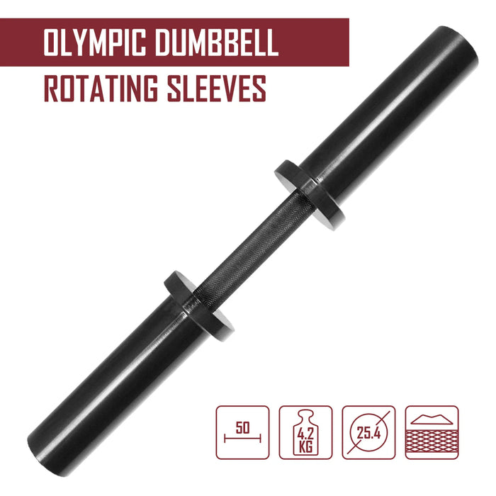 Olympic Dumbbell Handle - Black Zinc Coated