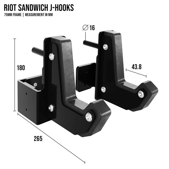 Riot MRR | Sandwich J-Hooks, Pair